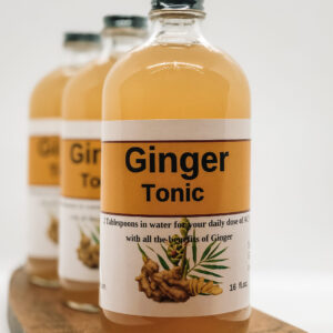 Finger Lakes Harvest Ginger Tonic, locally sourced, vegan, gluten free, non-GMO