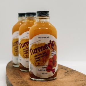 finger lakes harvest turmeric health shot, organic, locally grown in the finger lakes, NY